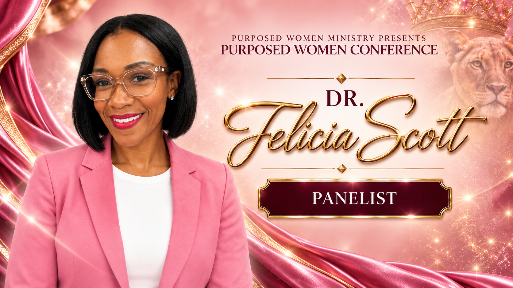 Dr. Felicia Scott conference speaker banner